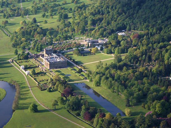 Chatsworth from above